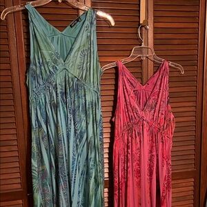 Apt. 9 Teal and Purple Patterned Dress